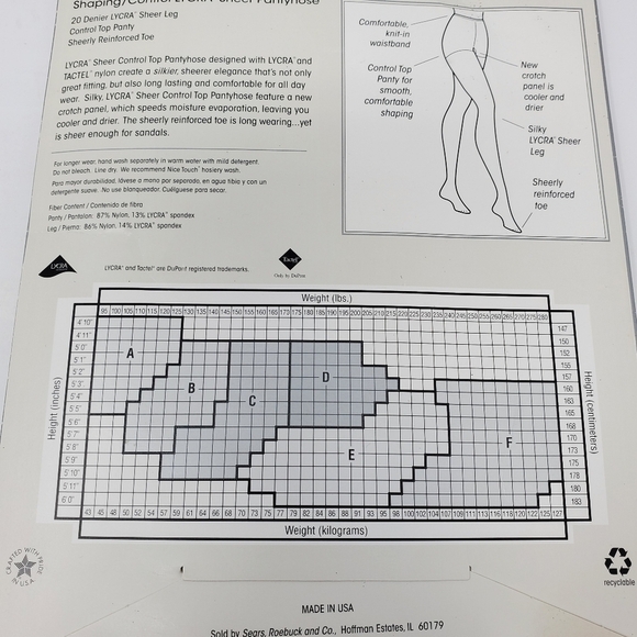 NOS VINTAGE PANTYHOSE NYLONS HOSIERY ISOTONER & SEARS NICE TOUCH WOMEN LOT OF 2 - Picture 11 of 12